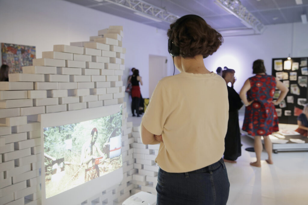 visitors at the exhibition community space closeness